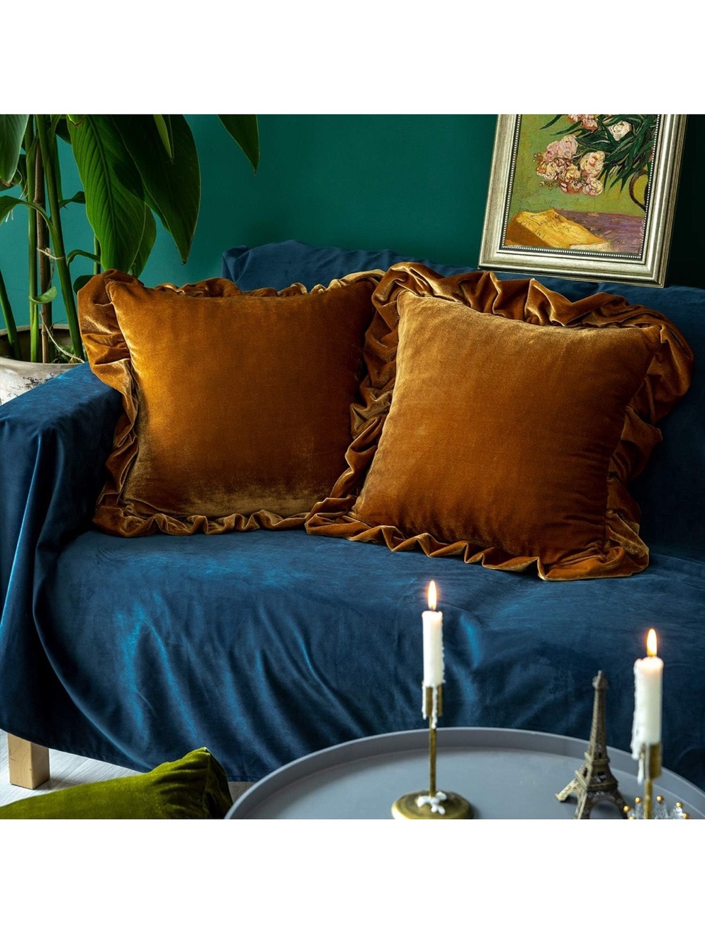 Velvet Throw Pillow Cover Soft Decorative Luxurious Solid Square Cushion Case